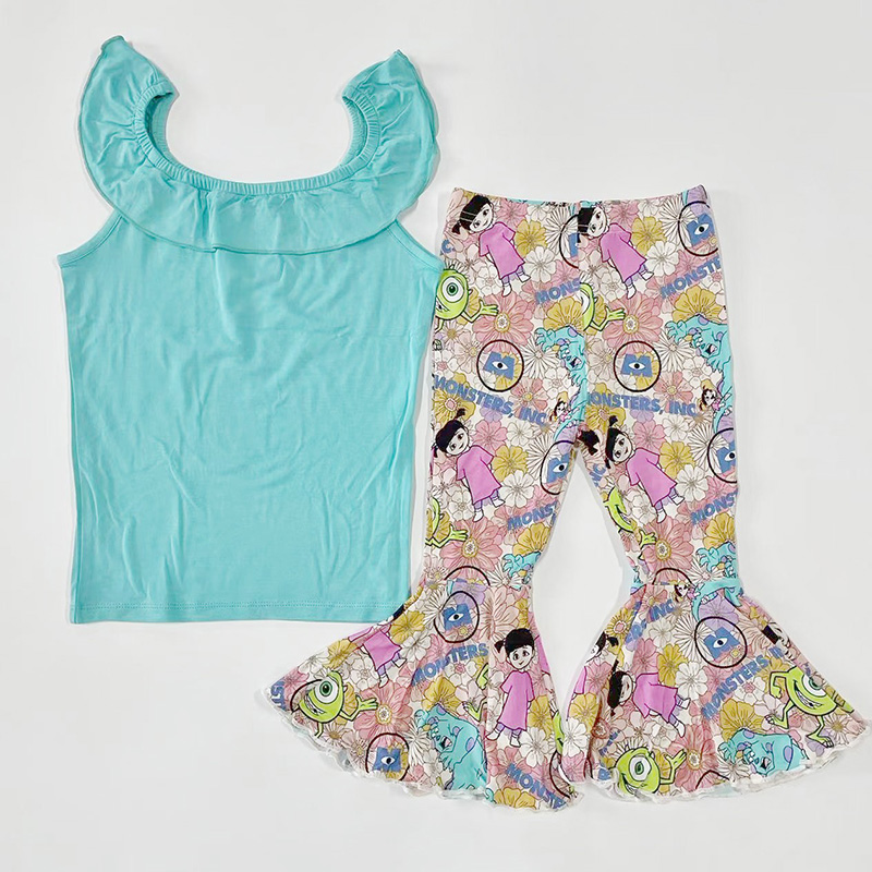 RUFFLE TOP WITH BELL BOTTOM SET