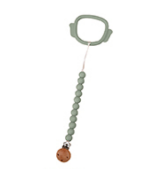SILICONE PACIFIER CLIP WITH TEETHER