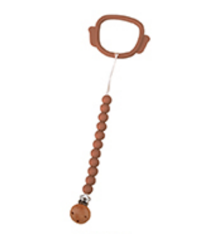 SILICONE PACIFIER CLIP WITH TEETHER